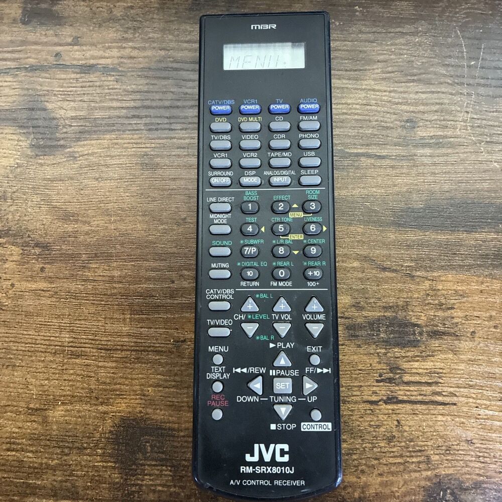 OEM JVC RM-SRX8010J Black Oem Genuine A/V Control Receiver Remote Tested Rare